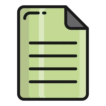 Document vector flat icon, school and education icon. Stock Illustration