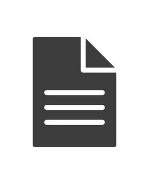 Document vector icon. File symbol. Paper icon. Stock Illustration
