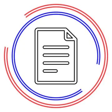 Document vector icon Stock Illustration