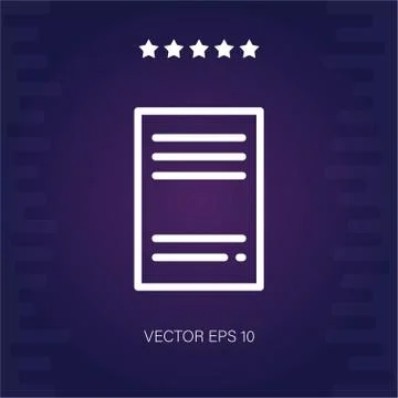 Document vector icon Stock Illustration