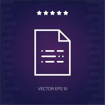 Document vector icon Stock Illustration