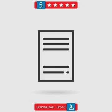 Document vector icon Stock Illustration
