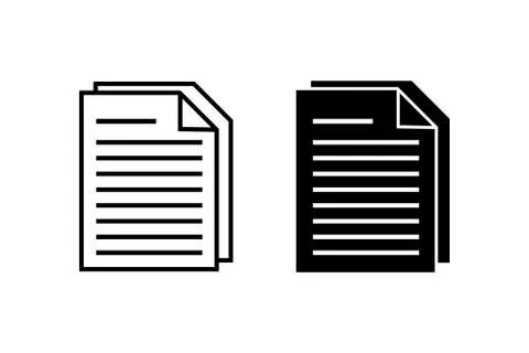 Document vector icon. Note symbol in flat style Stock Illustration