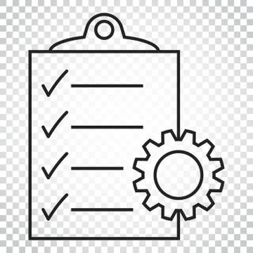 Document vector icon. Project management flat illustration. Simple business c Illustrazione stock