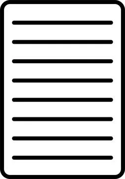 Document vector icon, Text page , Paper sign, Note page of book Stock Illustration