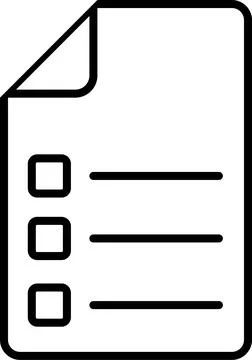 Document vector icon, Text page , Paper sign, Note page of book Stock Illustration