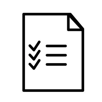 Document vector paper icon and office symbol business check page. File mark.. Illustrazione stock