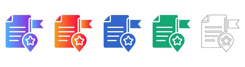 Document Verification and Top Rated File Icon Stock Illustration