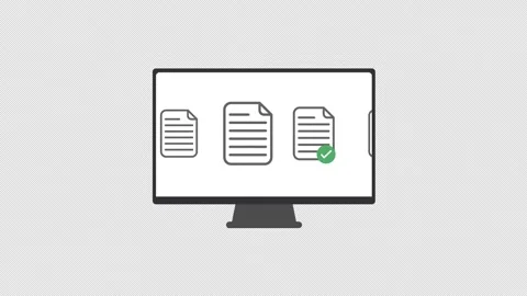 Document Verification Animation, Step-by-Step Process, Transparent Background 스톡 동영상 332889897