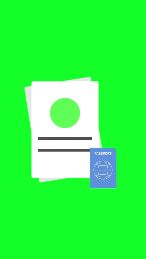 Document Verification Check Animation On Green Screen Stock Footage 346565217