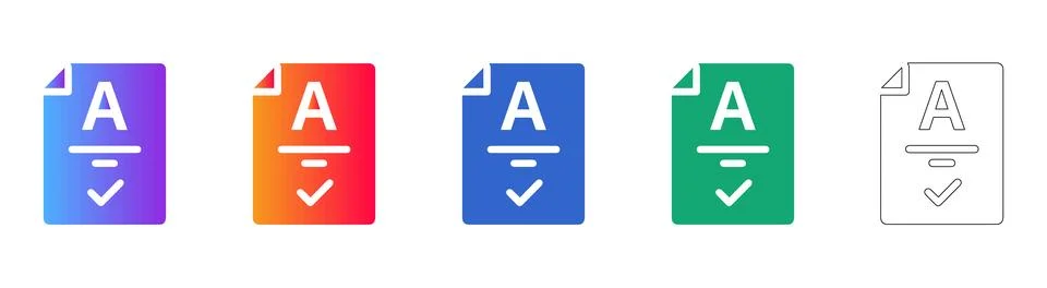 Document Verification Checkmark Graphic Stock Illustration