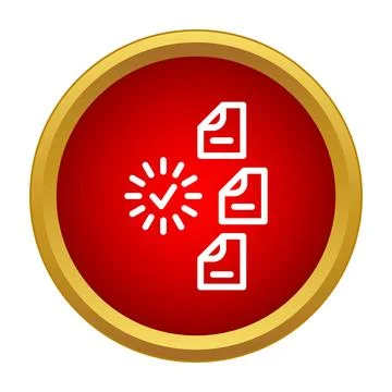 Document verification process with checklist and files icon 库存插图