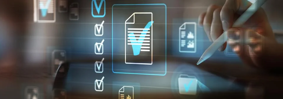 Document Verification System for Workflow Management and Business Process C.. Stock Photos