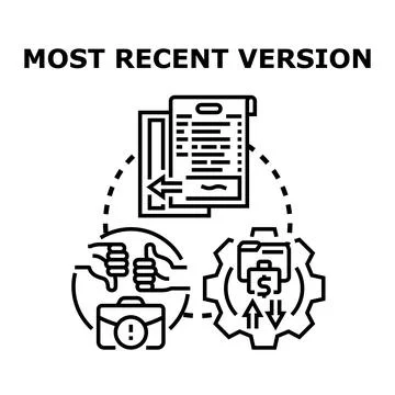 Document version management process icon concept Stock Illustration