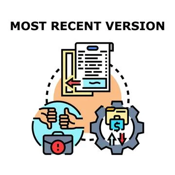 Document version management process icon concept Ilustración de archivo