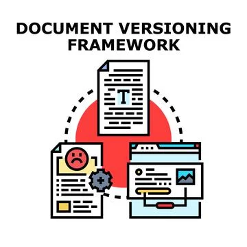 Document versioning framework with change management system Stock Illustration