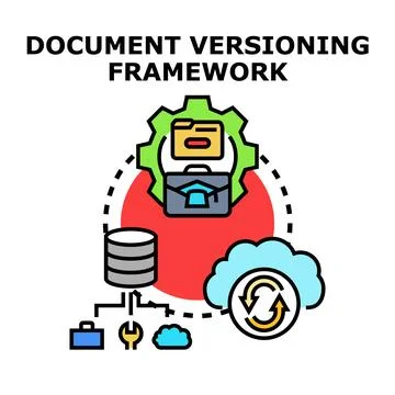 Document versioning framework for data management Stock Illustration