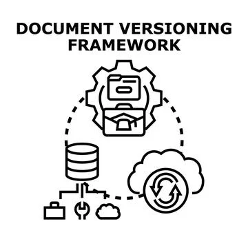 Document versioning framework for data management Stock Illustration