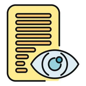 Document viewing and data analysis concept icon 스톡 일러스트