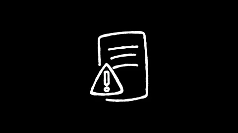Document Warning Alert Sign Icon Stock Footage 345592907