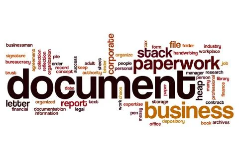 Document word cloud concept 写真素材