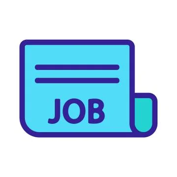 Document work icon vector. Isolated contour symbol illustration Stock Illustration