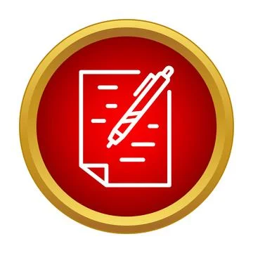 Document writing with a pen icon concept イラスト素材