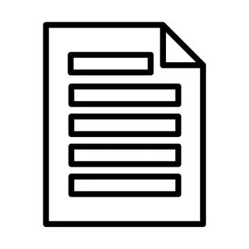 Document written , line style icon Stock Illustration
