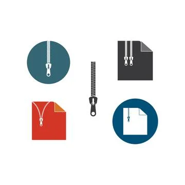 Document zip file vector icon illustration design Stockillustratie