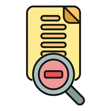 Document zoom out icon vector illustration 스톡 일러스트