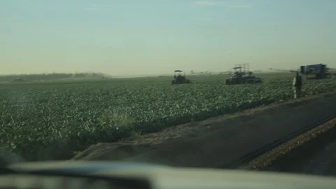 Documentary Farm Drive-by Stock Footage 95614497
