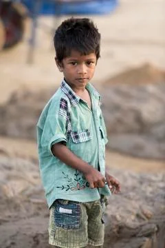 Documentary  hand made bricks in India Stock Photos