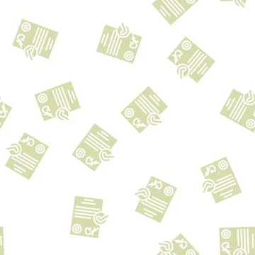Documentation compliance glyph vector seamless pattern イラスト素材