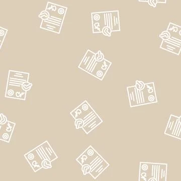 Documentation compliance line vector seamless pattern イラスト素材