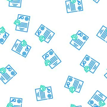 Documentation compliance vector seamless pattern Stock Illustration