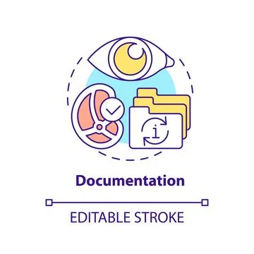 Documentation concept icon Stock Illustration