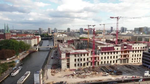 Documentation of construction site berlin city castle top xxl Stock Footage 41739418