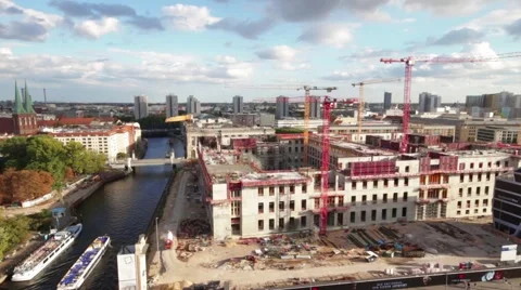 Documentation of construction site berlin city castle top Stock Footage 41740252