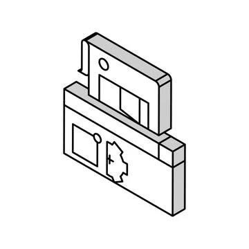 Documentation delivery service isometric icon vector illustration Illustrazione stock