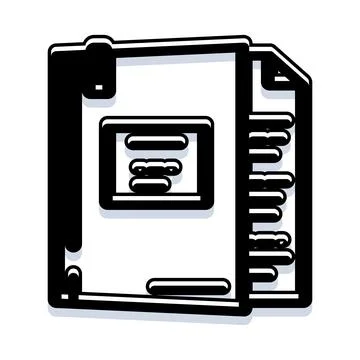 Documentation folder with file pages and records Stock Illustration
