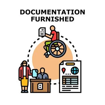 Documentation furnishing process for accessibility and inclusion Stock Illustration