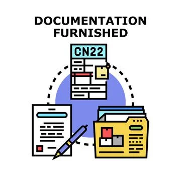 Documentation furnishing process and information providing Stock Illustration