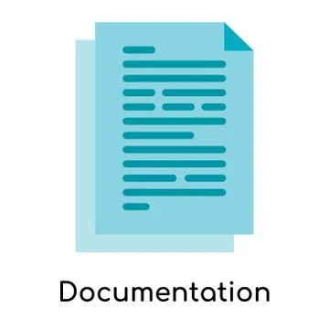 Documentation icon isolated on white background Free Stock Illustration