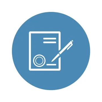 Documentation icon vector flat design style, isolated on white background Stock Illustration