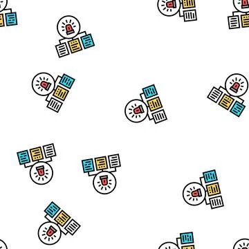 Documentation with incidents vector seamless pattern イラスト素材