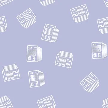 Documentation lists heap line seamless pattern Stock Illustration