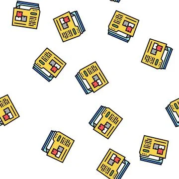 Documentation of logistics company vector seamless pattern Stock Illustration