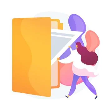 Documentation management vector concept metaphor Stock Illustration