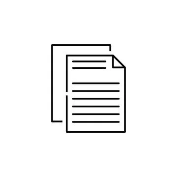 Documentation outline icon Stock Illustration