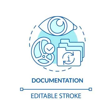 Documentation turquoise concept icon Stock Illustration
